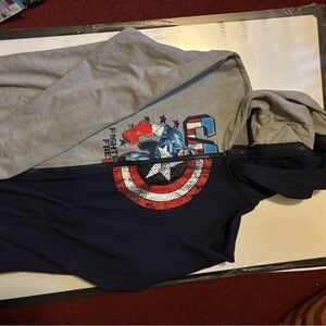 Marvel Captain America Split Hoodie - Gray and Navy